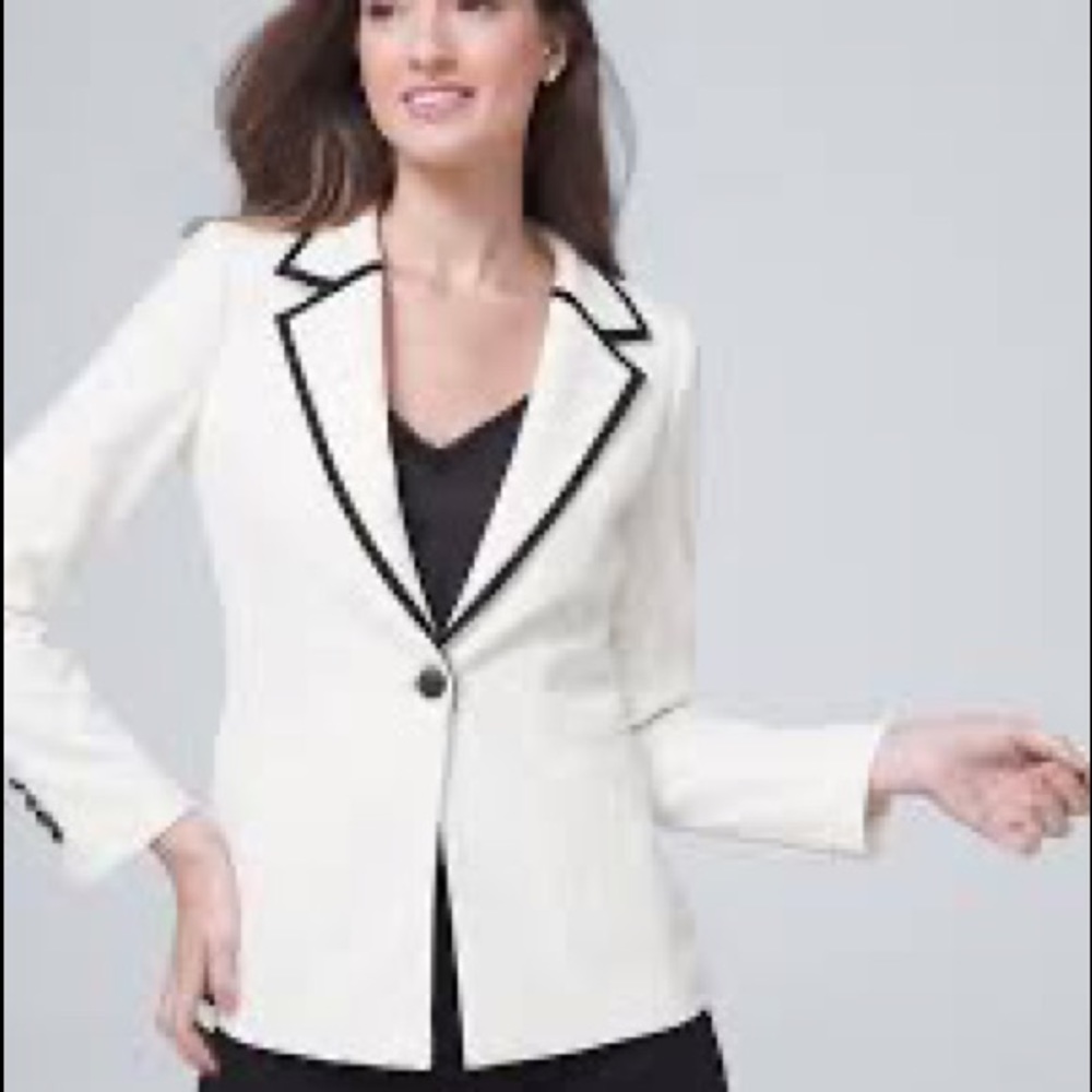 EUC White House Black Market Tuxedo Style Blazer